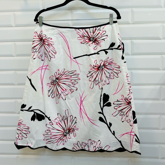 Grace Elements Size 12 Floral A-Line Skirt - Picture 2 of 6